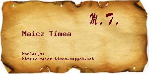 Maicz Tímea névjegykártya