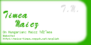 timea maicz business card